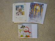Lot 3 cartes de voeux avec enveloppes