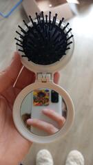 Brosse à cheveux de voyage avec miroir