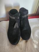 chaussures bottines boots noir avec strass brillant
