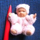 MINI POUPON PORCELAINE ET PELUCHE