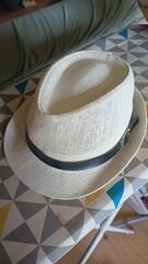 chapeau de paille 58-59 cm de tour de tête