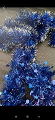 Lot de 2 guirlandes de Noël bleues