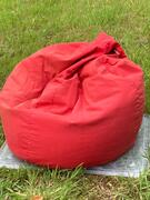 Pouf poire coton rouge