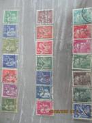 21 timbres oblitérés d'usage courant