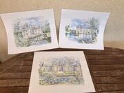 lot de 3 gravures châteaux de la Loire