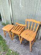lot 3 chaises bois