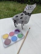 set de peinture à l'eau 6 couleurs+ pinceau+ ours en carton à monter