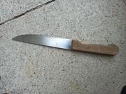 Couteau de cuisine manche bois longue lame