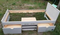Structure lit pin massif 90x190