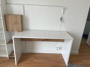 bureau blanc et bois