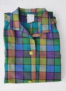 blouse à carreaux manches longues 42