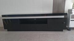 meuble tv noir laqué