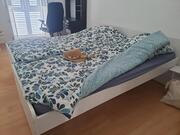 2 cadres de lit 1 personne IKEA blanc