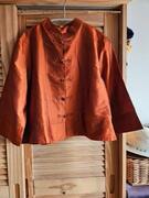 Petite veste chinoise soie orange T36
