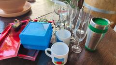 lot de verres et plats