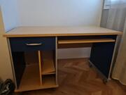Bureau bleu/Bois