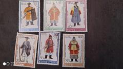timbres de Corée Nord : costumes