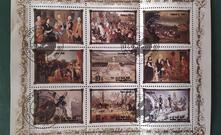 timbres Corée du Nord : tableaux (lot B)