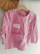 tablier d'école.( rose et blanc) 3 ans.