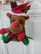 Peluche cerf à suspendre au sapin de Noël