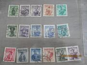 16 timbres oblitérés d'Autriche