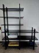 étagère bois noir
