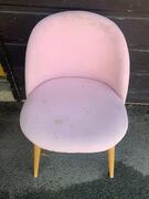 chaise rose tissu