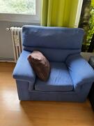 fauteuil micro fibre et bureau avec tablette coulissante
