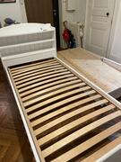 Lit 90x190 avec tête de lit et sommier à lattes / sans matelas