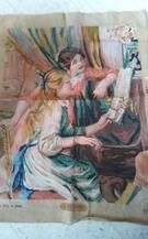 canevas les jeunes filles au piano Renoir