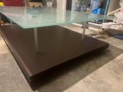 Table basse verre et bois