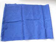 Coupon tissu bleu satiné 120x25cm environ