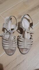 Sandales rose argentées talon haut made in Spain t 39