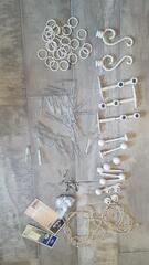 pour doubles rideaux : tringles, agrafes, embrases, etc