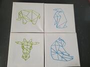 Lot de 4 tableaux