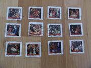 Série 12 timbres Meilleurs vœux-Nativité 2011