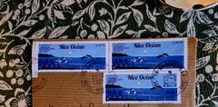 3 timbres oblitérés Nice