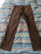 Pantalon homme stretch côtelé, taille M, marron