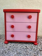 Commode 3 tiroirs rose