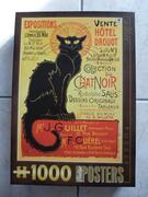 Puzzle 1000 pièces chat noir
