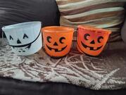 3 seaux + 1 mini seau en plastique d'halloween