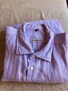 Chemise couleur lilas en lin taille L