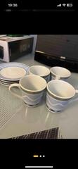 lot de 4 tasses et sous tasses