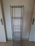 meuble étagère chromée