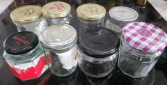 lot de pots en verre vides