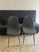 lot de chaises, canapé lit, machine à laver,buffet