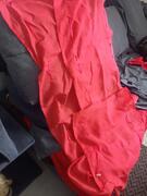paire de rideaux rouge réglable ficelle
