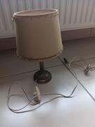 Lampe de chevet complète sans ampoule en métal doré hauteur 29 cm