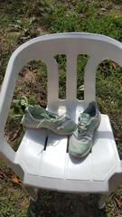 Baskets vert et blanc pointure 37,5