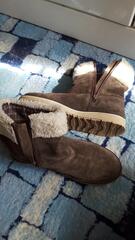 Bottines fourrées daim marron pointure 38